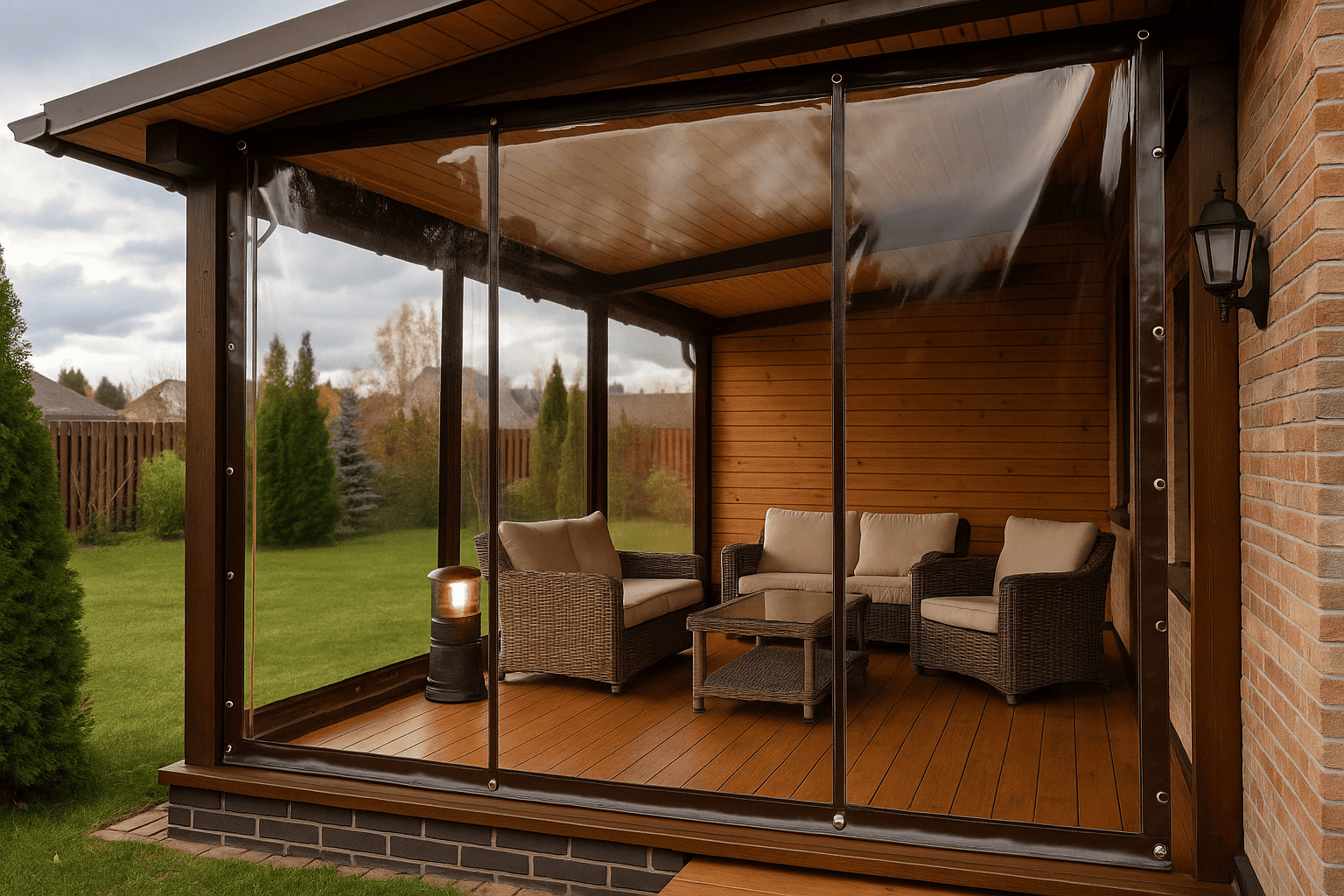 Мягкие окна для беседок, террас, веранд